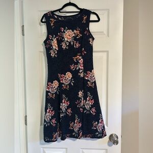 Apt. 9 Navy Floral Midi Dress